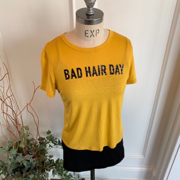 U Love Closet Tops - U Love Closet Women's "Bad Hair Day" Cropped Tee